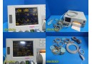 GE 120 Series Maternal Fetal Monitor W/ 2X US,1X ToCO Transducers & Leads ~24873