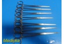 Lot of 7 Sklar 36-3180 Intestinal Forceps, 8", 1X2 Teeth, Straight ~ 25965