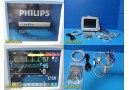 Philips M8002A Intellivue MP30 Monitor W/ M3001A Masimo MMS Module & Leads~27744