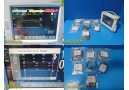 Philips M8002A Intellivue MP30 Monitor W/ M3001A MMS Module & Leads ~ 28773