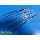  4 x Sklar Codman Assorted Tissue Forceps (Singley & Adson Hypophyseal) ~ 28467