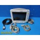 GE Datex Ohmeda S5/FM Patient Monitor W/ NBP,SpO2, ECG Leads, MMS Module ~ 30514