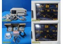 GE 120 Series Mod 0128 Maternal Fetal Monitor W/ ToCO,US Transducers,Leads~30559