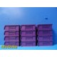 Lot of 12 Akro-Mills 30224Purple Plastic Storage Bins (11 x 4.25 x 4") ~ 30838