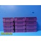 Lot of 12 Akro-Mills 30224Purple Plastic Storage Bins (11 x 4.25 x 4") ~ 30838