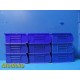 Lot of 9 Akro-Mils 30230 Blue Plastic Storage Bins (11 x 5.5 x 5") ~ 30839