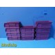 Lot of 11 Akro-Mils 30224 Purple Plastic Storage Bins (11 x 4.25 x 4") ~ 30840