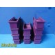 Lot of 11 Akro-Mils 30224 Purple Plastic Storage Bins (11 x 4.25 x 4") ~ 30840