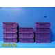 Lot of 11 Akro-Mils 30224 Purple Plastic Storage Bins (11 x 4.25 x 4") ~ 30840