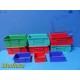 Lot of 9 Akro-Mils 30210,30220,30230 Plastic Storage Bins (Various Sizes)~30841