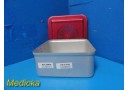 Aesculap Sterilization Container W/ Lid & Retention Plate, 11x10.75x4.75" ~30924