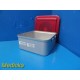 Aesculap Sterilization Container W/ Lid & Retention Plate, 11x10.75x4.75" ~30924