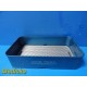 One Tray Sealed Sterilization Container 76376 W/ Lid & Retention Plates ~ 31042