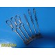 6X V. Muller Stille Assorted Murphy Retractors (Blunt/Sharp 3/4 Prongs) ~ 32748