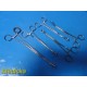 5X V.Mueller, Miltex, Pilling Assorted Ballenger/Foerster Sponge Forceps ~ 34567