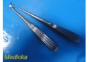 2X Zimmer Orthopedic 3680 (Size 4) & Angled up (Size 1) Brun Bone Curette ~34956