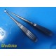 2X Zimmer Orthopedic 3680 (Size 4) & Angled up (Size 1) Brun Bone Curette ~34956