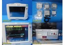 Philips Intellivue MP50 Patient Monitor W/ Leads & MMS/Press/Print Modules~35222