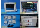 Philips Intellivue MP30 Patient Monitor W/ Leads & MMS+Extension Modules ~ 36894