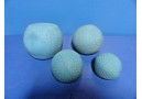 4 x Blue Weighted Physical Therapy Balls, 1.5 , 2.5, 4.1 & 8.9 Pounds ~14298