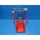 Red Medical Waste Hamper Stand / Cart 10.5 x 22 x 22 Inches ~15072