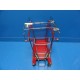 Red Medical Waste Hamper Stand / Cart 10.5 x 22 x 22 Inches ~15072