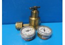 VICTOR COMPRESSED GAS PRESSURE REGULATOR W/ GAUGES ~17139