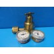 VICTOR COMPRESSED GAS PRESSURE REGULATOR W/ GAUGES ~17139