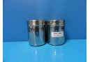 2 x Vollrath 8801 Medical Gauze Containers W/ Lids, Stainless Steel~17064