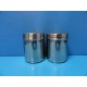 2 x Vollrath 8801 Medical Gauze Containers W/ Lids, Stainless Steel~17064