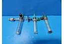 3 x Ohmeda ~ Amvex ~ KLY instruments Assorted Oxygen Regulator Flowmeter ~17022