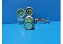 Mercury Medical Compressed Gas Regulator W/ PSI/LPM Gauges & CGA-870 Yoke ~17027