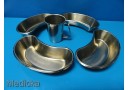 4x Vollrath 9860 Kidney Trays & Surgical Pitcher ~ 14913