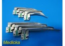 6X SUNMED GreenLine, MILL 2, MAC 2, WIS 2&1 Fiberoptic Laryngoscope Blades~18320