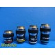 AccuScope 3002 Assorted Color Coded Objective Lenses(Red,Yellow,Blue,White~18125