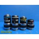 AccuScope 3002 Assorted Color Coded Objective Lenses(Red,Yellow,Blue,White~18125