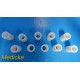 10 x White Reusable Plastic Anesthesiology Adapters ~ Connectors ~ 18828