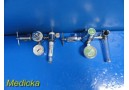 2X Western Ohmeda Medical CGA-870 Oxygen Regulators W/ Flowmeters ~ 18258