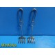 Lot of 2 Zimmer 3085 Surgical 10" Blunt 4 Prong Ollier Rake Retractors ~ 19932