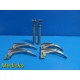 4X Sunmed Greenline Mac 3 &3.5 F/O Curved Laryngoscope Blades W/ 2 Handles~20020