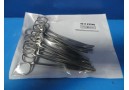 9 x Master Burrows Ochsner Forceps, Curved Fully Serrated 6.25" 1X2 Teeth~23540