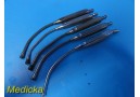 Lot of 5 Yankauer Surgical Suction Tubes (10"), Bulbous Tip, Curved ~ 23629